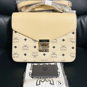 MCM Spot Park Avenue Medium Satchel Bag.